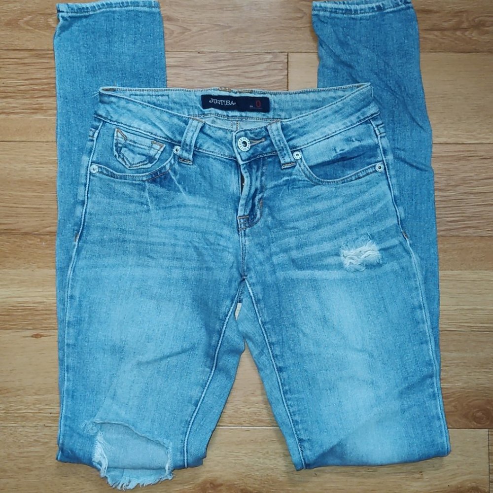 Just USA Blue Skinny Jeans Sz 0